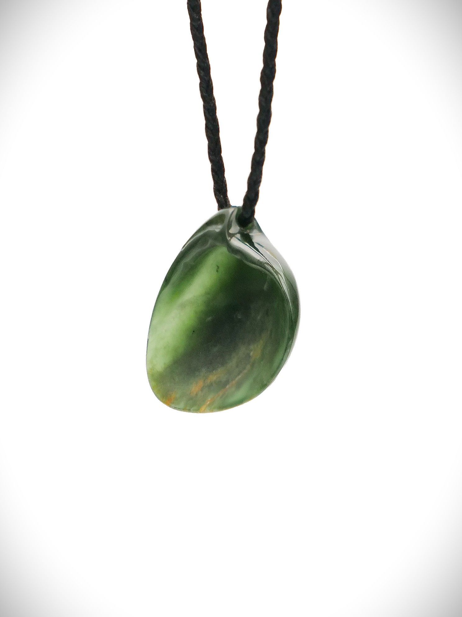 Moko Pounamu Pipi Shell Genuine NZ Kawakawa Flower Greenstone - Whananaki