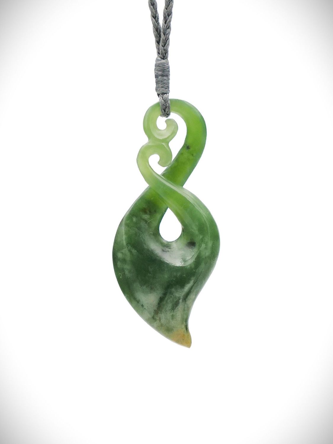 Moko Pounamu Pikorua (Twist) NZ Genuine Marsden Flower Greenstone - Matapouri Moko Pounamu Pikorua (Twist) NZ Genuine Marsden Flower Greenstone - Matapouri