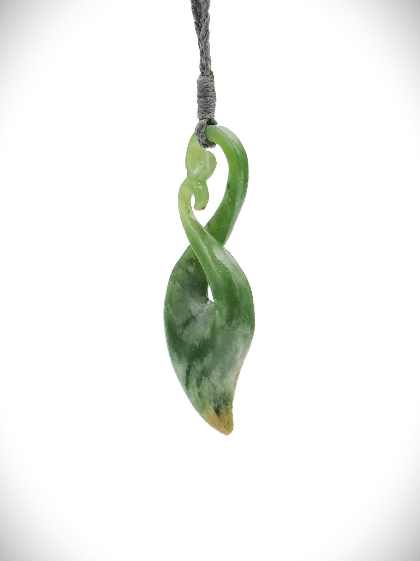 Moko Pounamu Pikorua (Twist) NZ Genuine Marsden Flower Greenstone - Matapouri