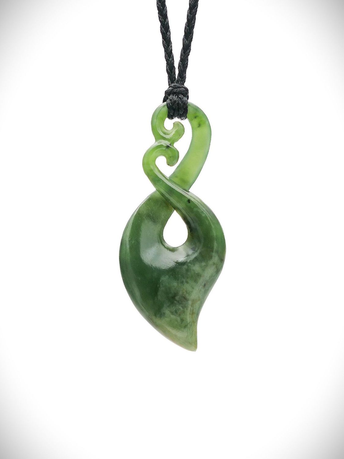 Moko Pounamu Pikorua (Twist) NZ Genuine Marsden Flower Greenstone - Ruatangata Moko Pounamu Pikorua (Twist) NZ Genuine Marsden Flower Greenstone - Ruatangata