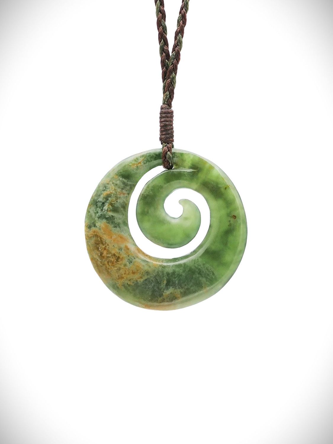 Moko Pounamu Koru NZ Genuine Kahurangi Flower Greenstone - Otaika Moko Pounamu Koru NZ Genuine Kahurangi Flower Greenstone - Otaika