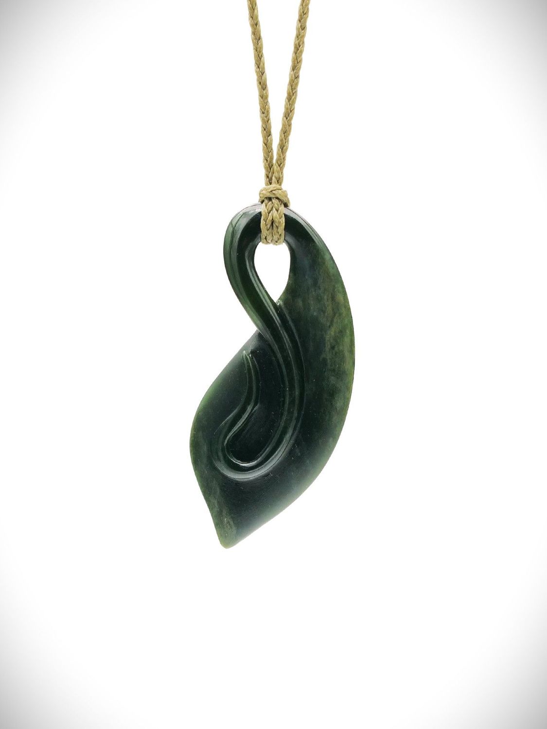 Moko Pounamu Pikorua NZ Genuine Marsden Flower Greenstone - Motatau Moko Pounamu Pikorua NZ Genuine Marsden Flower Greenstone - Motatau
