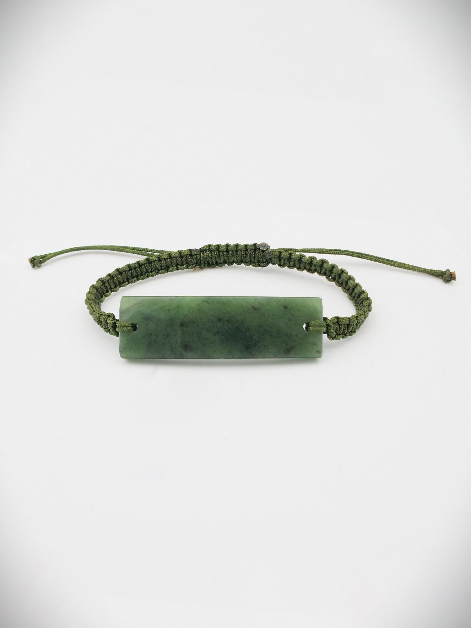 Moko Pounamu NZ Genuine Hapopo Pounamu Green Adjustable Bracelet - Kākāriki