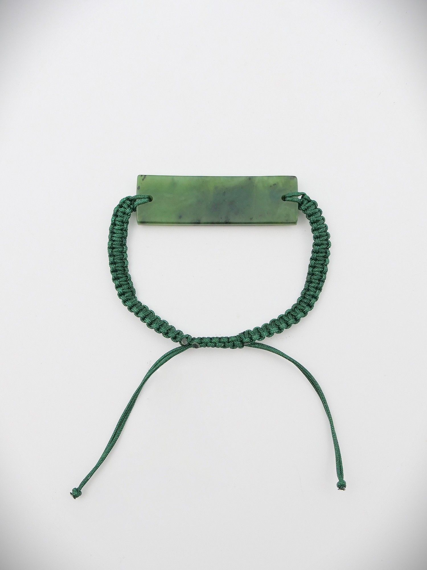 Moko Pounamu NZ Genuine Hapopo Pounamu Dark Green Adjustable Bracelet - Poutini