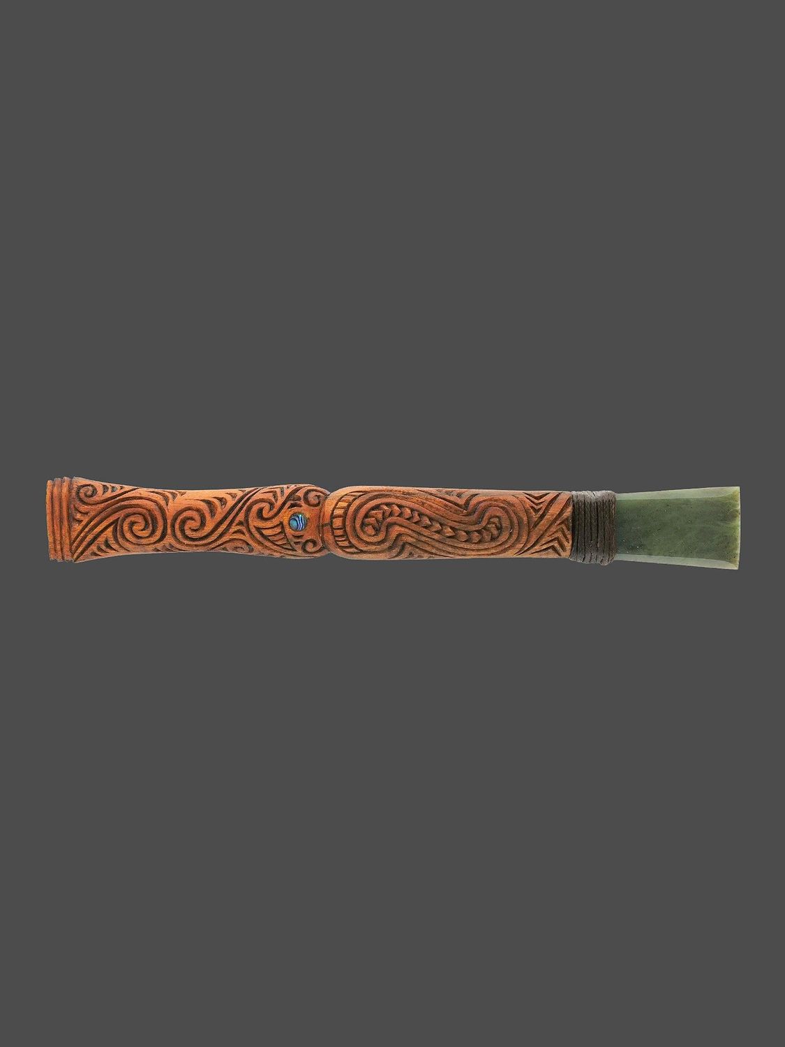 Moko Pounamu Whao Toki NZ Genuine Hapopo Greenstone - Owhata Moko Pounamu Whao Toki NZ Genuine Hapopo Greenstone - Owhata