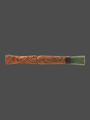 Moko Pounamu Whao Toki NZ Genuine Hapopo Greenstone - Owhata