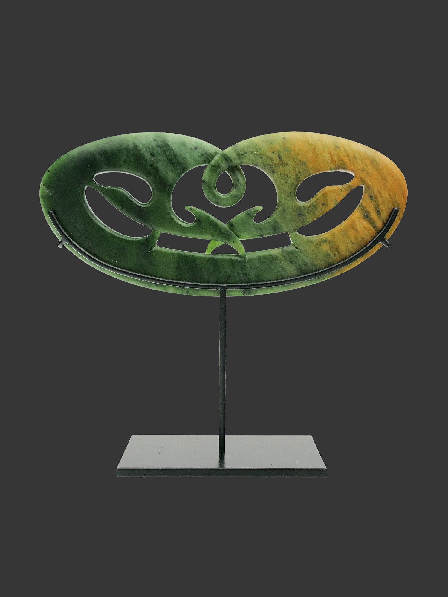 Moko Pounamu Toroa (Southern Royal Albatross) NZ Genuine Marsden Flower Greenstone - Toroa