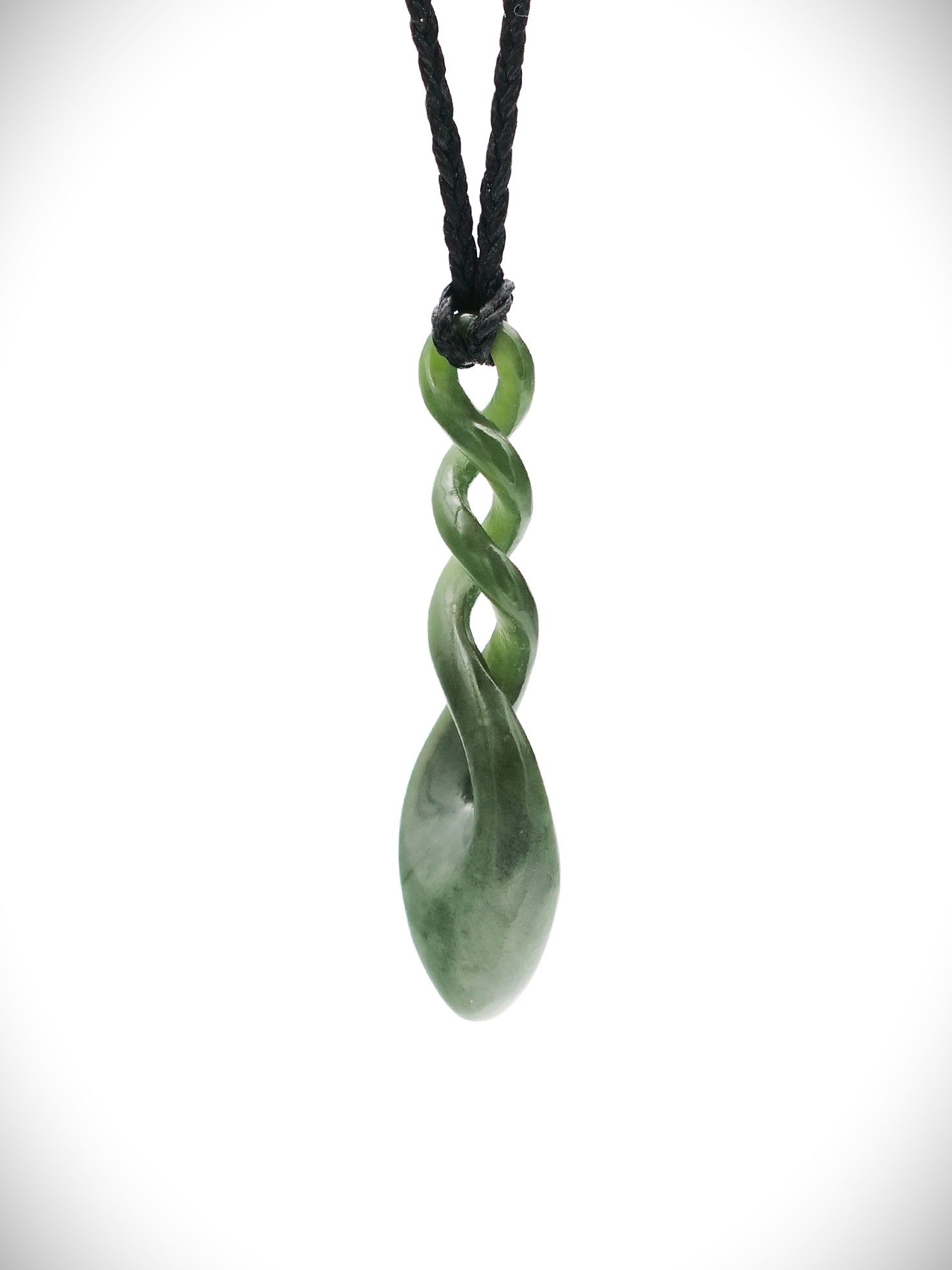 Moko Pounamu Triple Pikorua (Twist) NZ Genuine Kawakawa Greenstone - Matangi