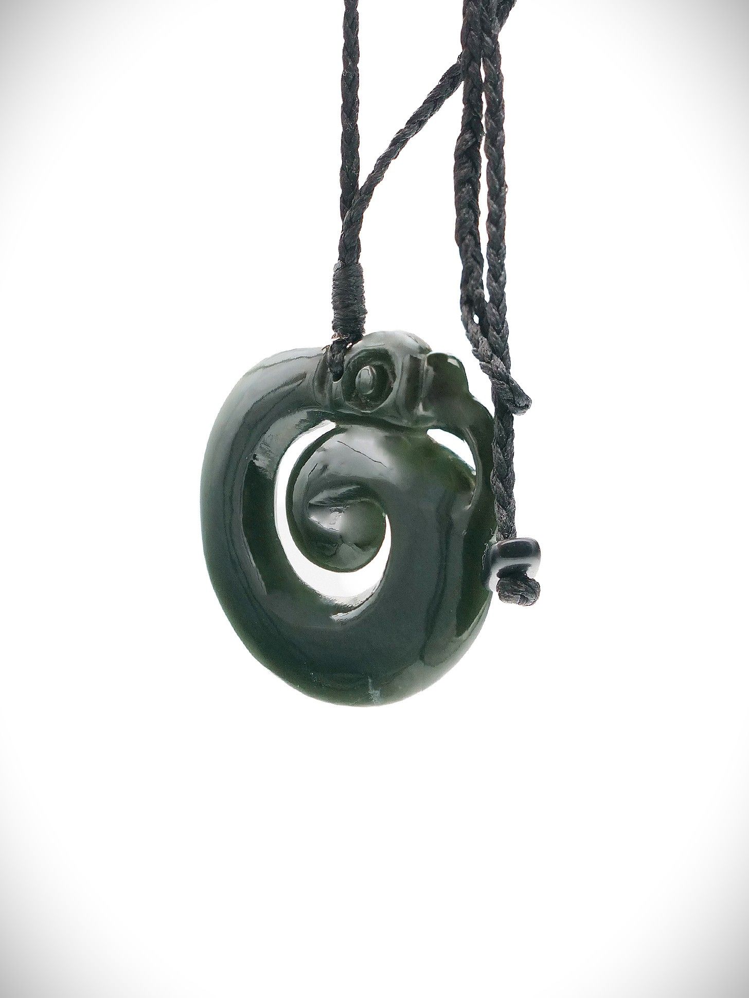 Moko Pounamu Koropepe NZ Genuine Kawakawa Greenstone - Mangatawhiri