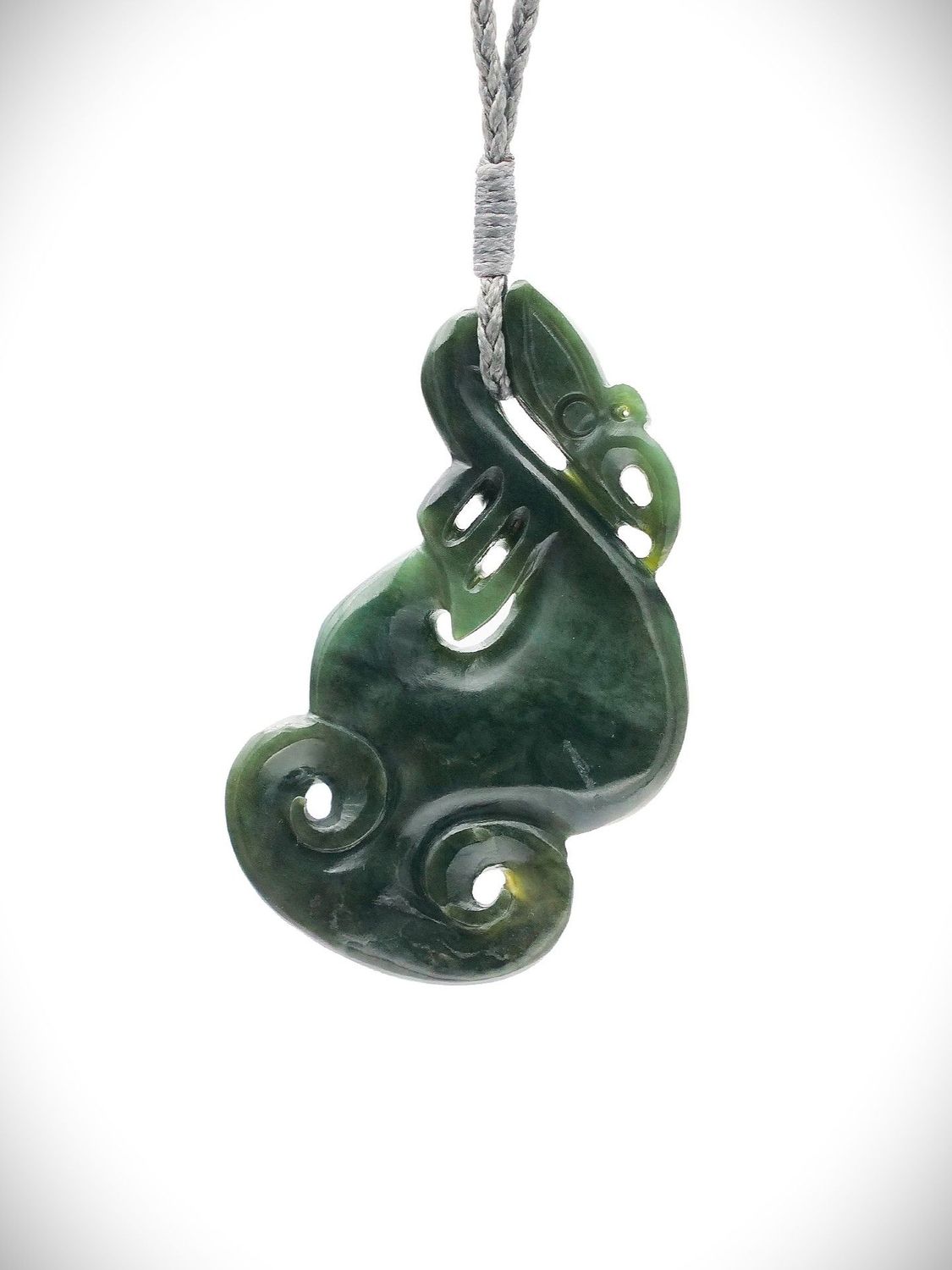 Moko Pounamu Manaia Genuine NZ Kawakawa Greenstone - Motunau Moko Pounamu Manaia Genuine NZ Kawakawa Greenstone - Motunau