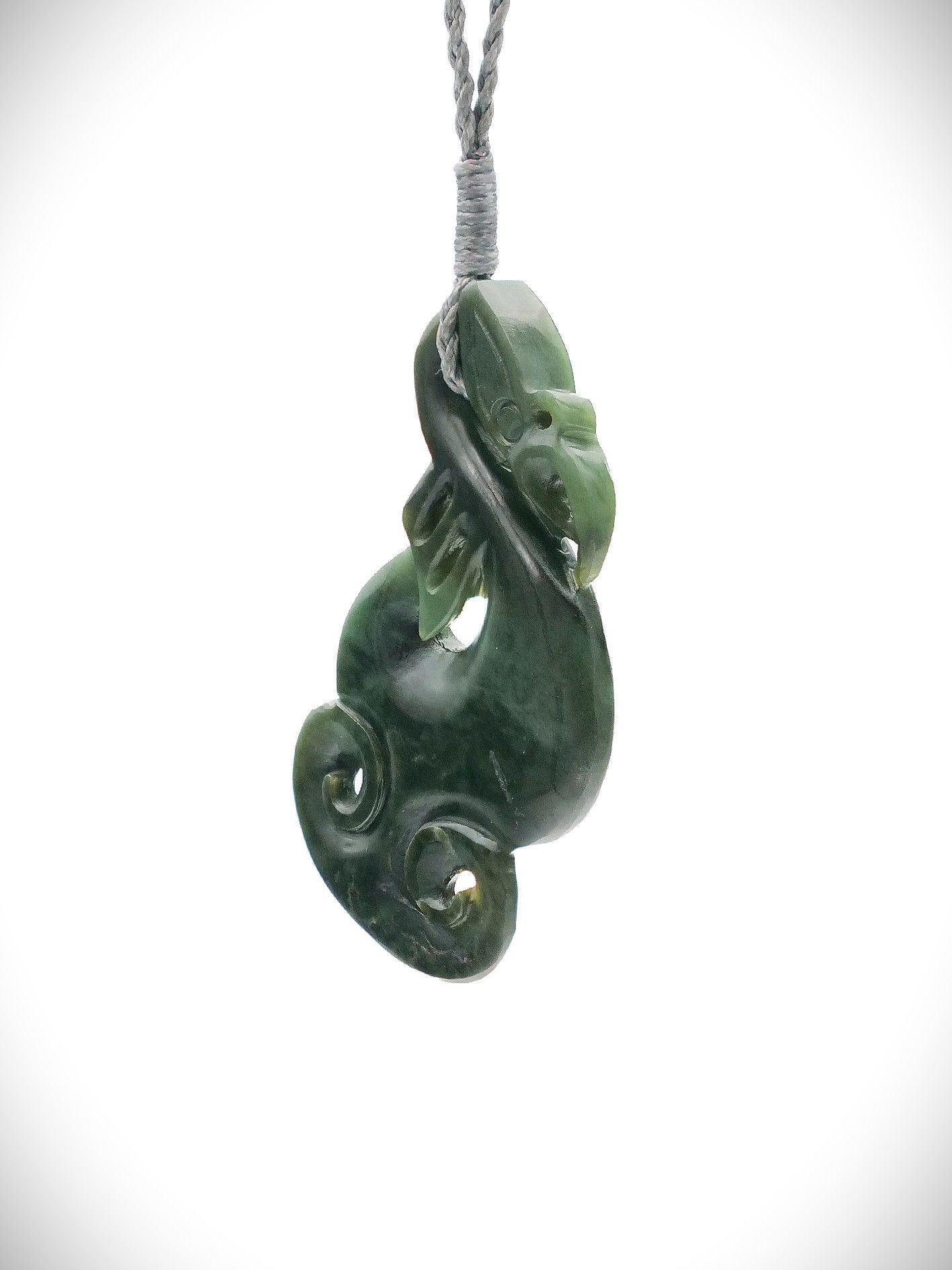 Moko Pounamu Manaia Genuine NZ Kawakawa Greenstone - Motunau