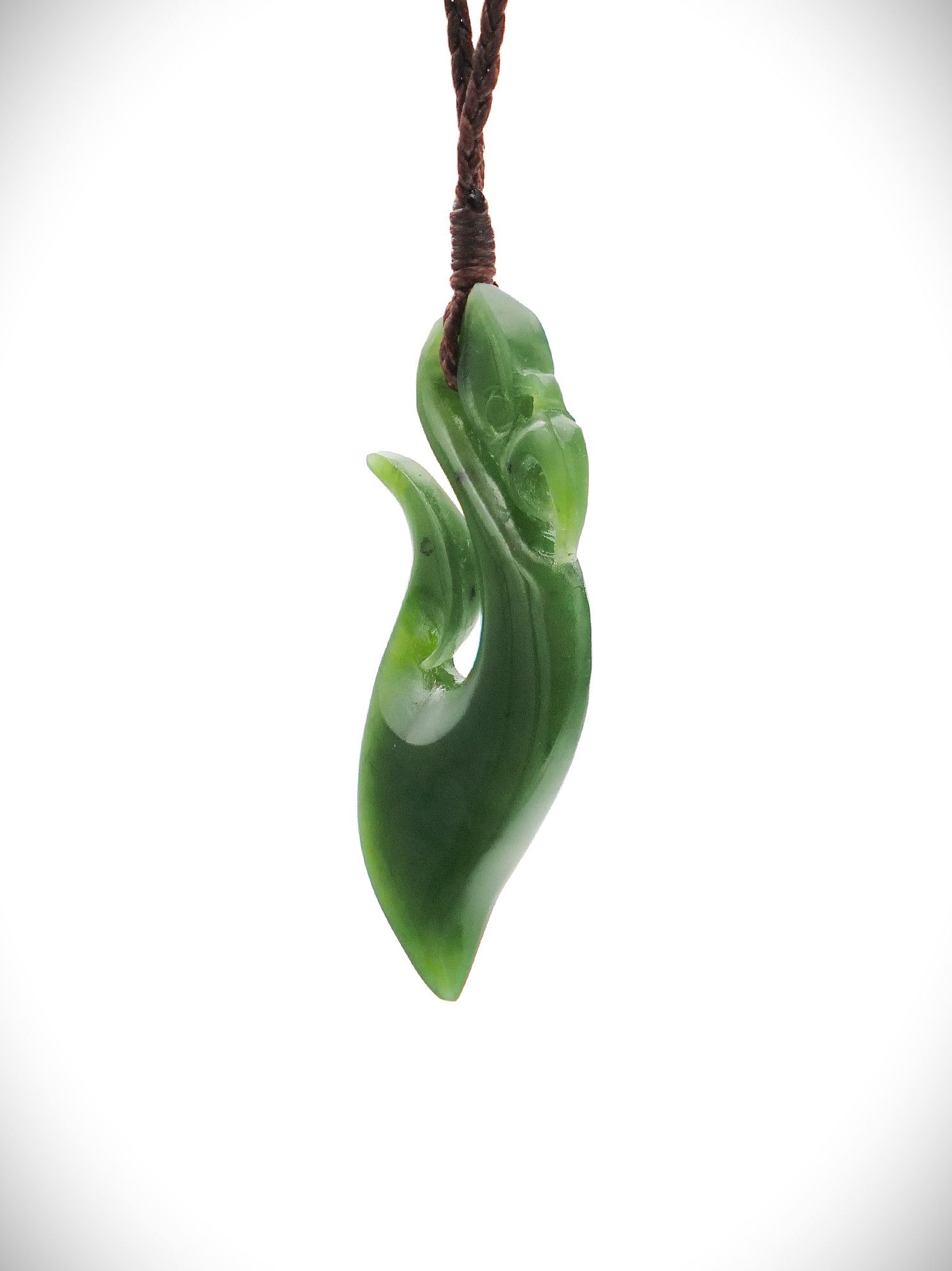 Moko Pounamu Manaia NZ Genuine Kahurangi Greenstone - Te Arai