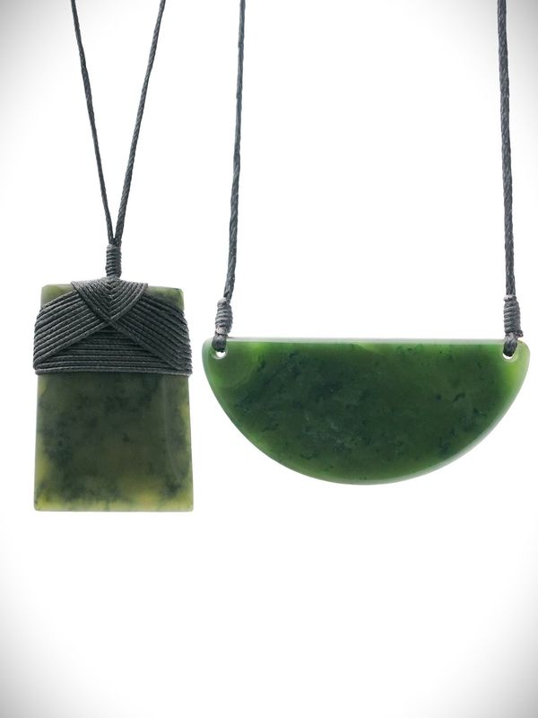 Toki & Kouma (Breastplate) Bundle #2 - NZ Genuine Kawakawa Pounamu - 2 carvings for $395