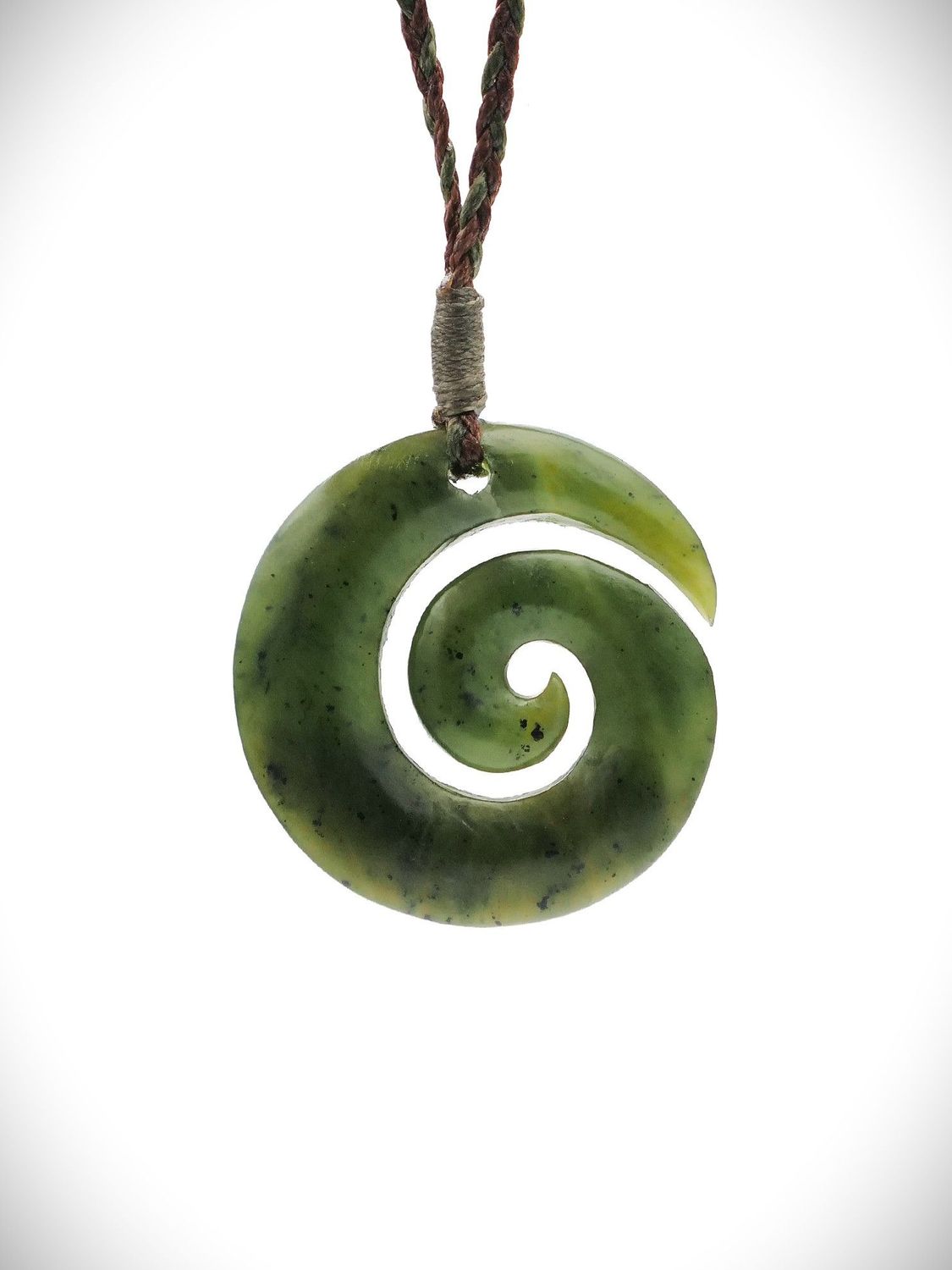 Moko Pounamu Koru NZ Genuine Kawakawa Greenstone - Otonga Moko Pounamu Koru NZ Genuine Kawakawa Greenstone - Otonga