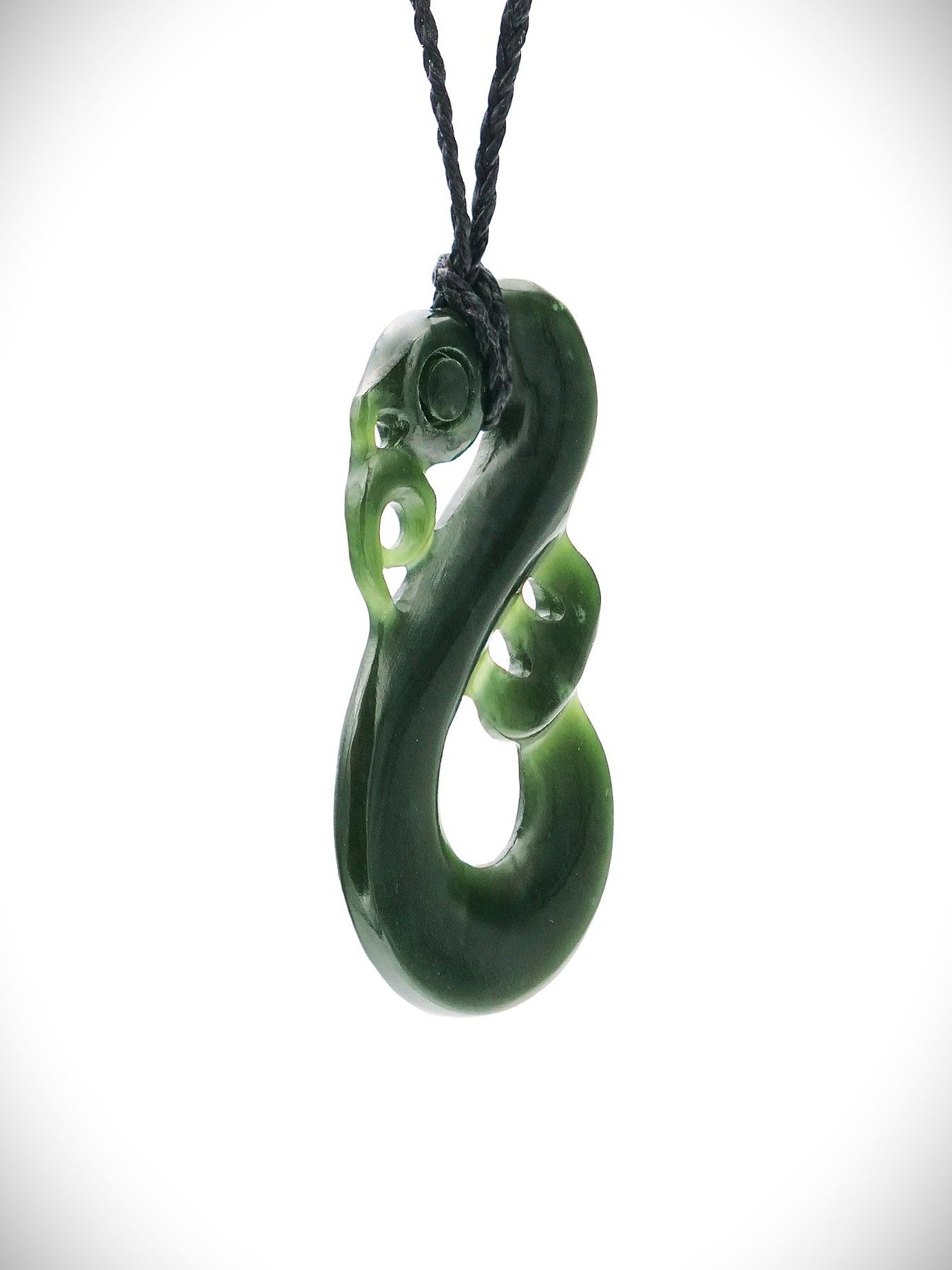 Moko Pounamu Manaia NZ Genuine Kawakawa Greenstone - Awakino