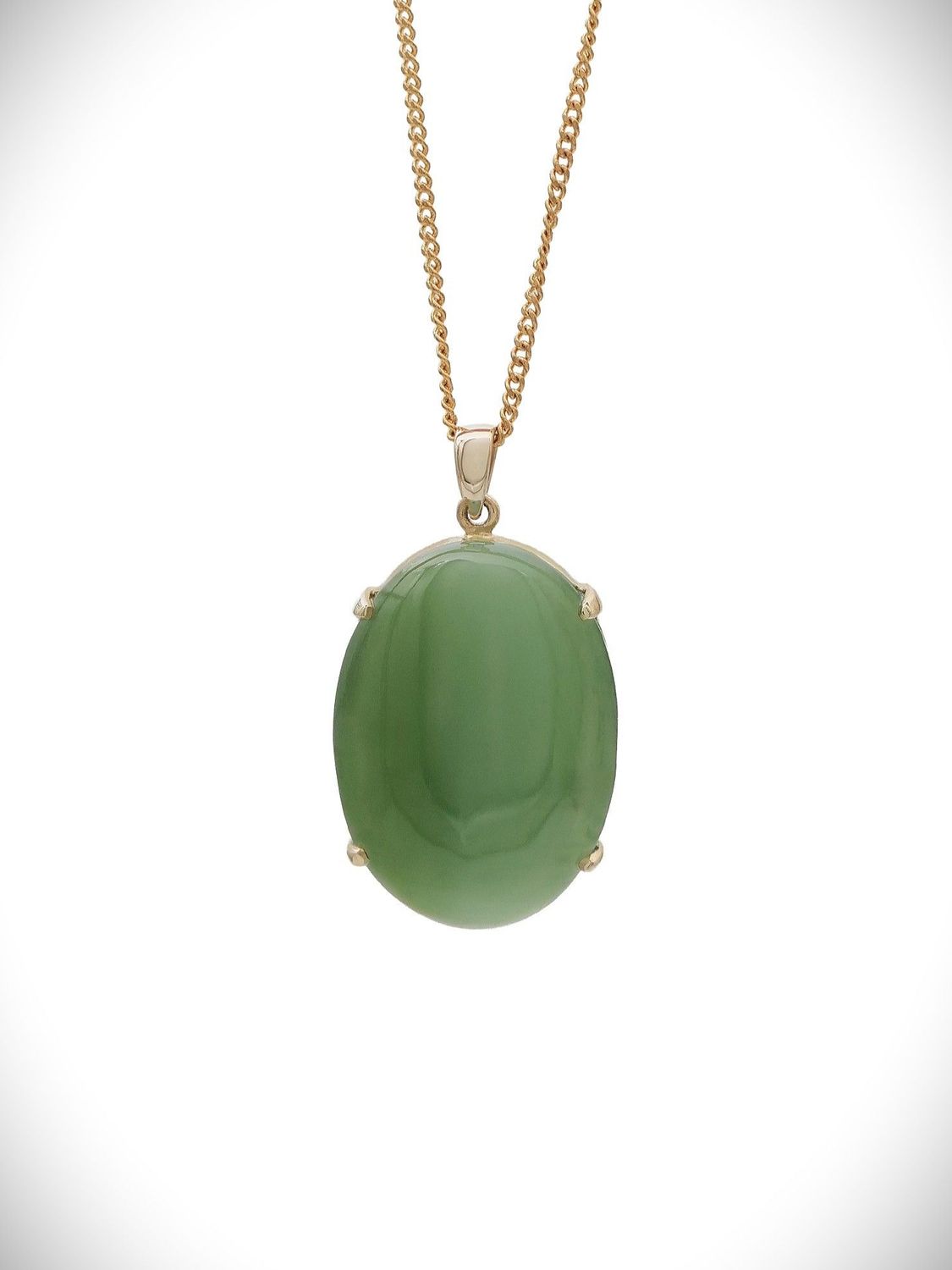 Moko Pounamu Cats Eye Siberian Nephrite jade 14ct Gold Pendant 19604