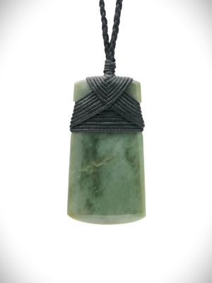 Moko Pounamu Toki NZ Genuine Inanga Greenstone - Whakapara