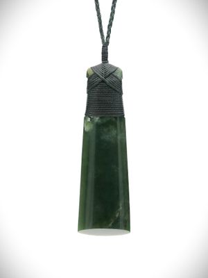 Moko Pounamu Toki Genuine NZ Kawakawa Greenstone - Kerepehi