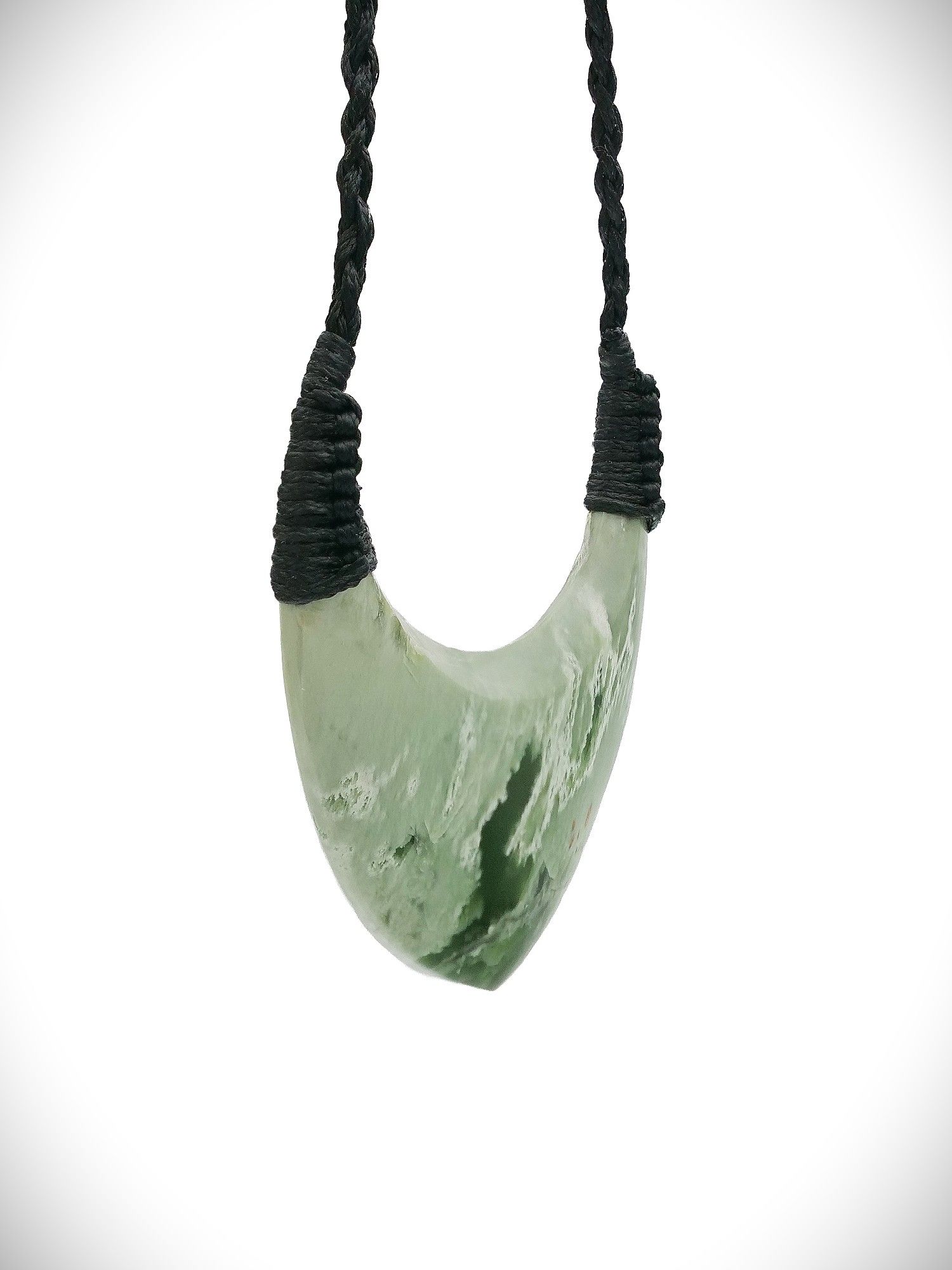 Moko Pounamu Kouma (Breastplate) NZ Genuine Kahurangi Flower Greenstone - Aromaunga