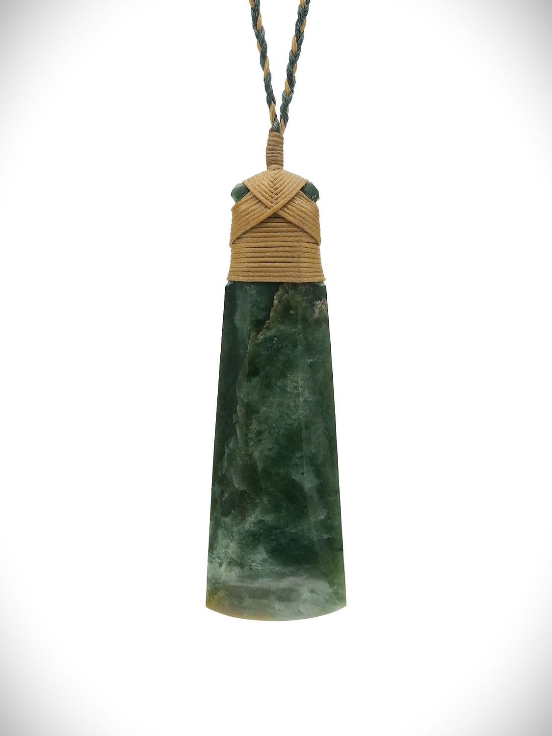 Moko Pounamu Toki Genuine NZ Kawakawa Greenstone - Matawaia