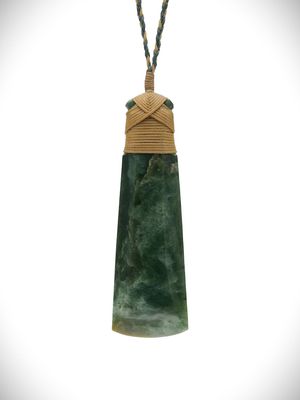 Moko Pounamu Toki Genuine NZ Kawakawa Greenstone - Matawaia