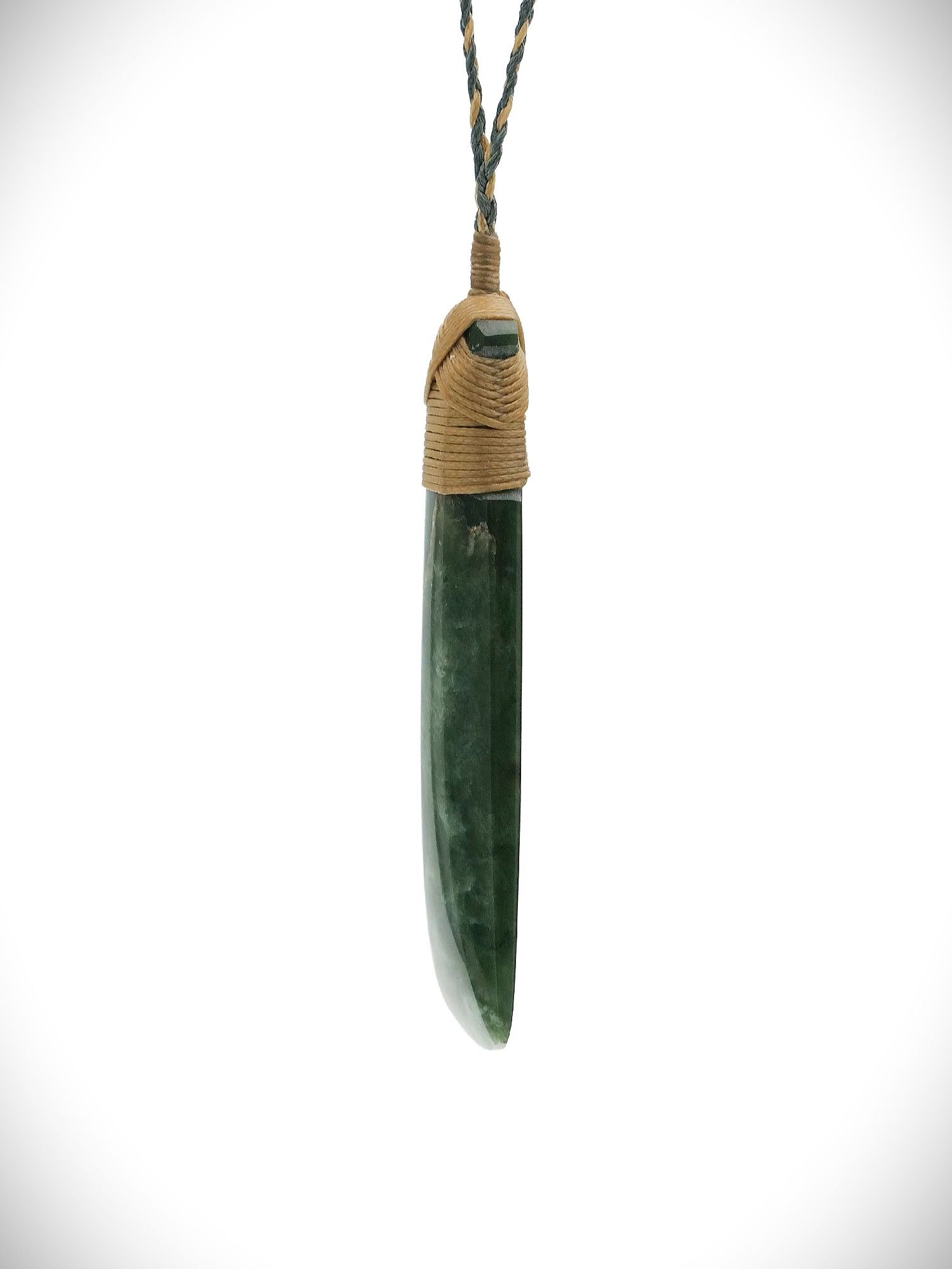 Moko Pounamu Toki Genuine NZ Kawakawa Greenstone - Matawaia