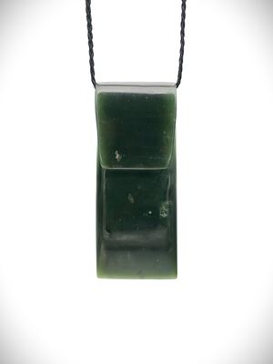 Moko Pounamu Toki Genuine NZ Kawakawa Greenstone - Ruamahunga