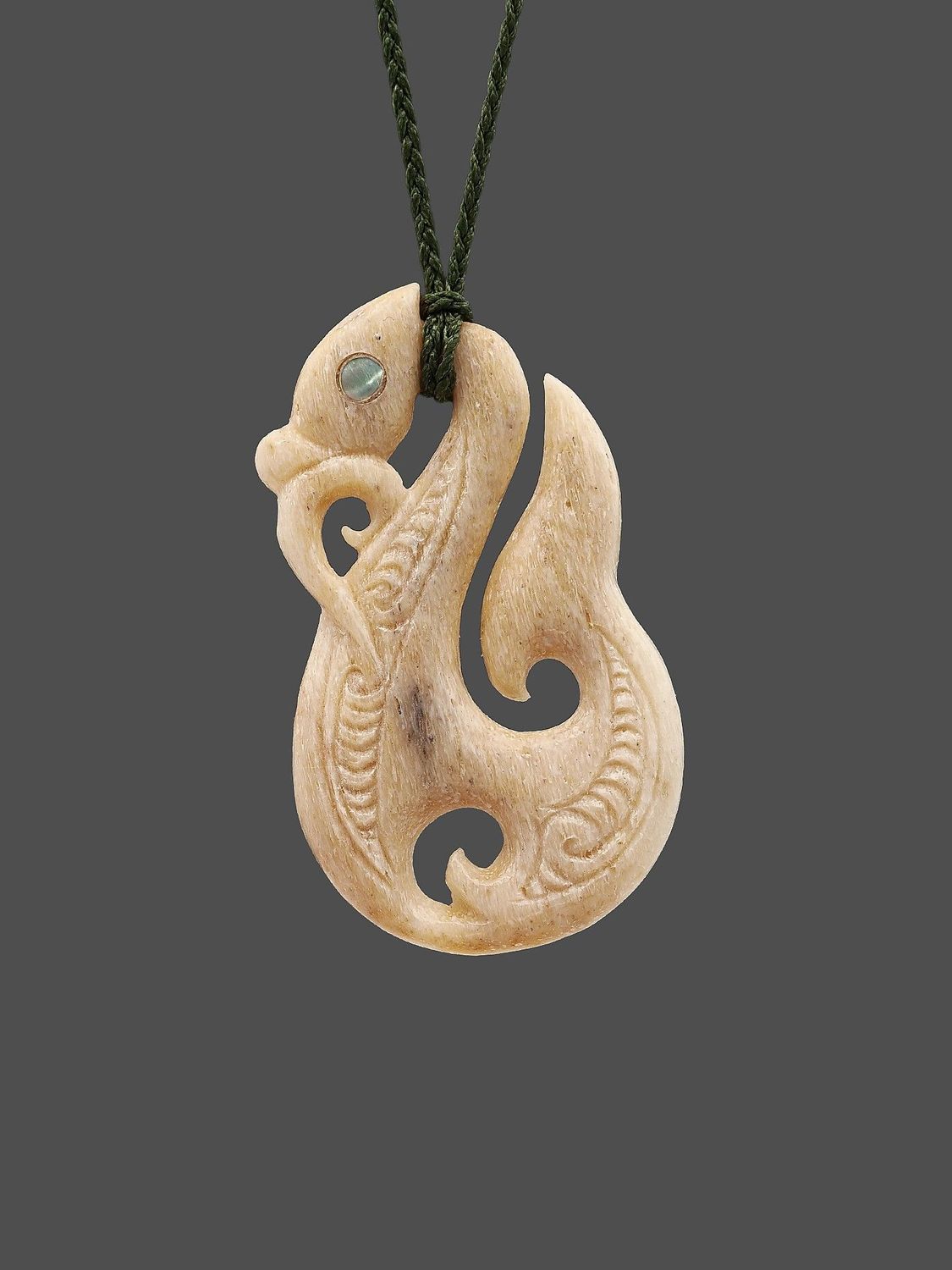 Moko Pounamu Manaia Genuine Whale Bone Carving - Ruatangata Moko Pounamu Manaia Genuine Whale Bone Carving - Ruatangata