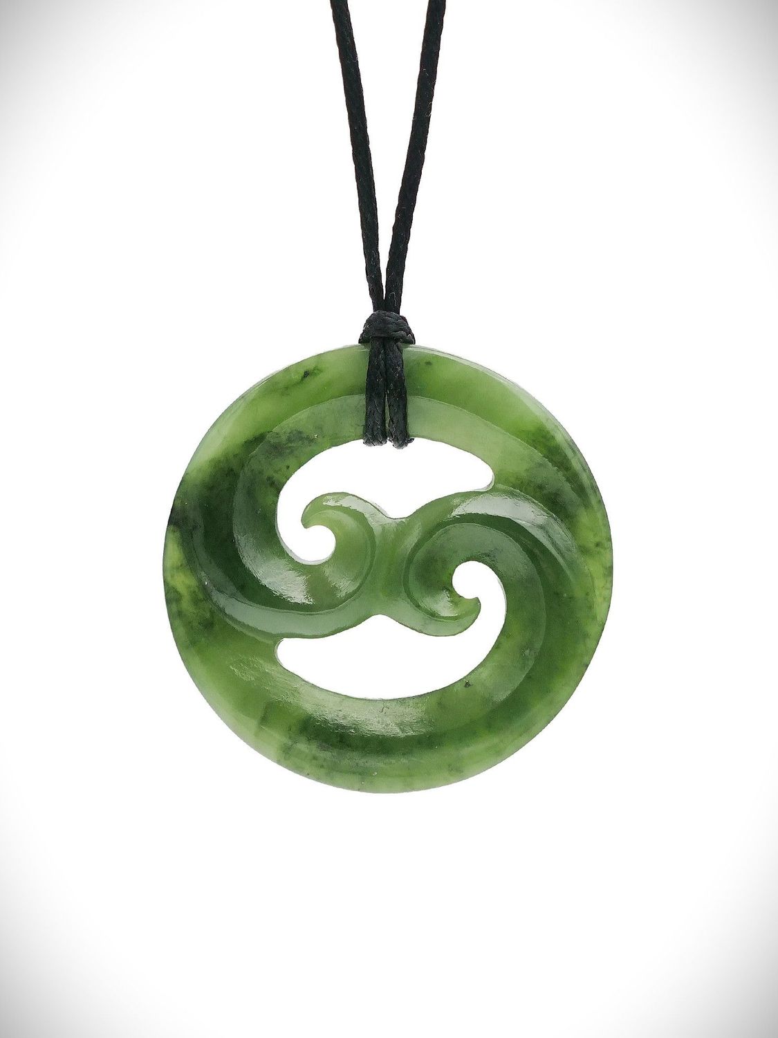 Moko Pounamu Double Koru Genuine NZ Kahurangi Greenstone - Te Koa Moko Pounamu Double Koru Genuine NZ Kahurangi Greenstone - Te Koa