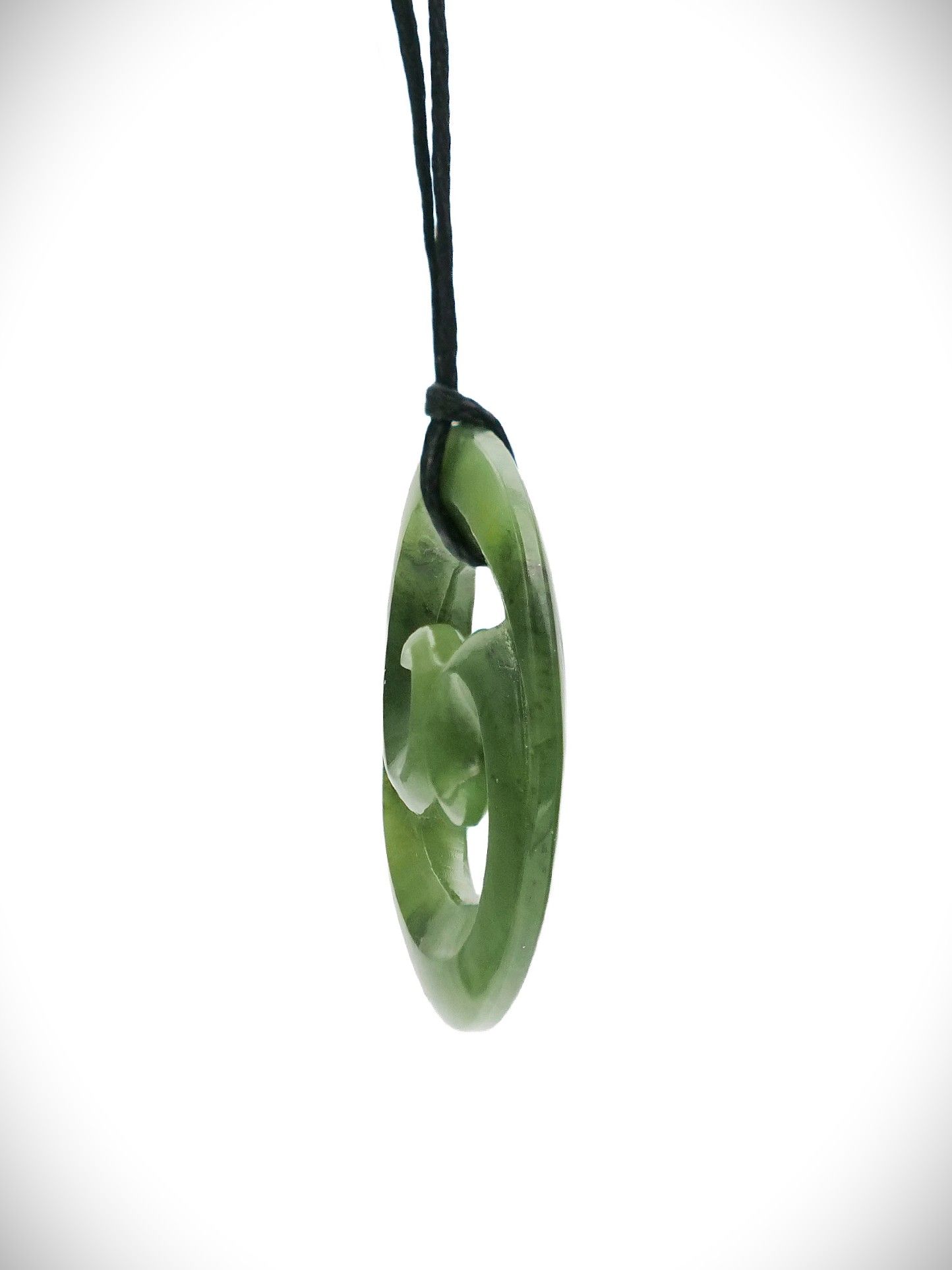 Moko Pounamu Double Koru Genuine NZ Kahurangi Greenstone - Te Koa