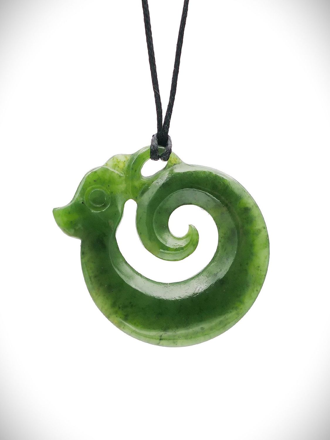 Moko Pounamu Koropepe NZ Genuine Kahurangi Greenstone - Matauri