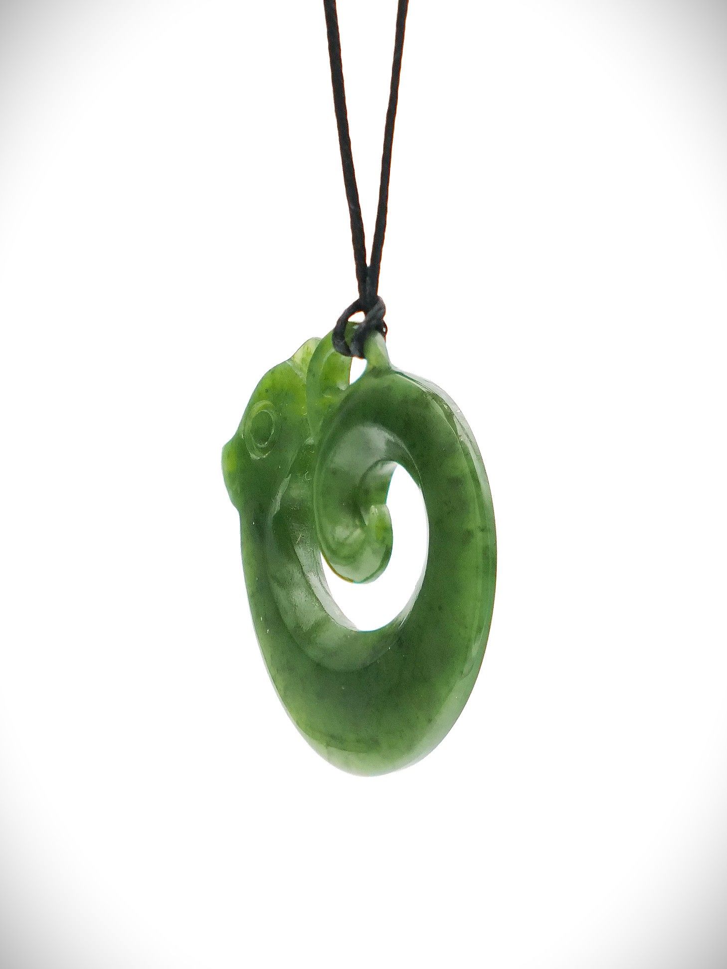 Moko Pounamu Koropepe NZ Genuine Kahurangi Greenstone - Matauri