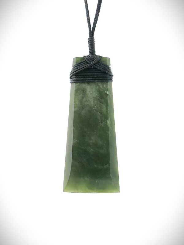 Moko Pounamu Toki NZ Genuine Kawakawa Greenstone - Purerua