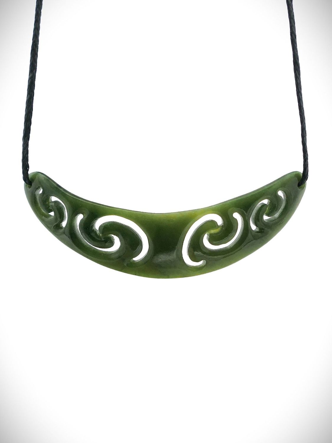 Moko Pounamu Kouma (Breastplate) NZ Genuine Kawakawa Greenstone - Ohaeawai Moko Pounamu Kouma (Breastplate) NZ Genuine Kawakawa Greenstone - Ohaeawai