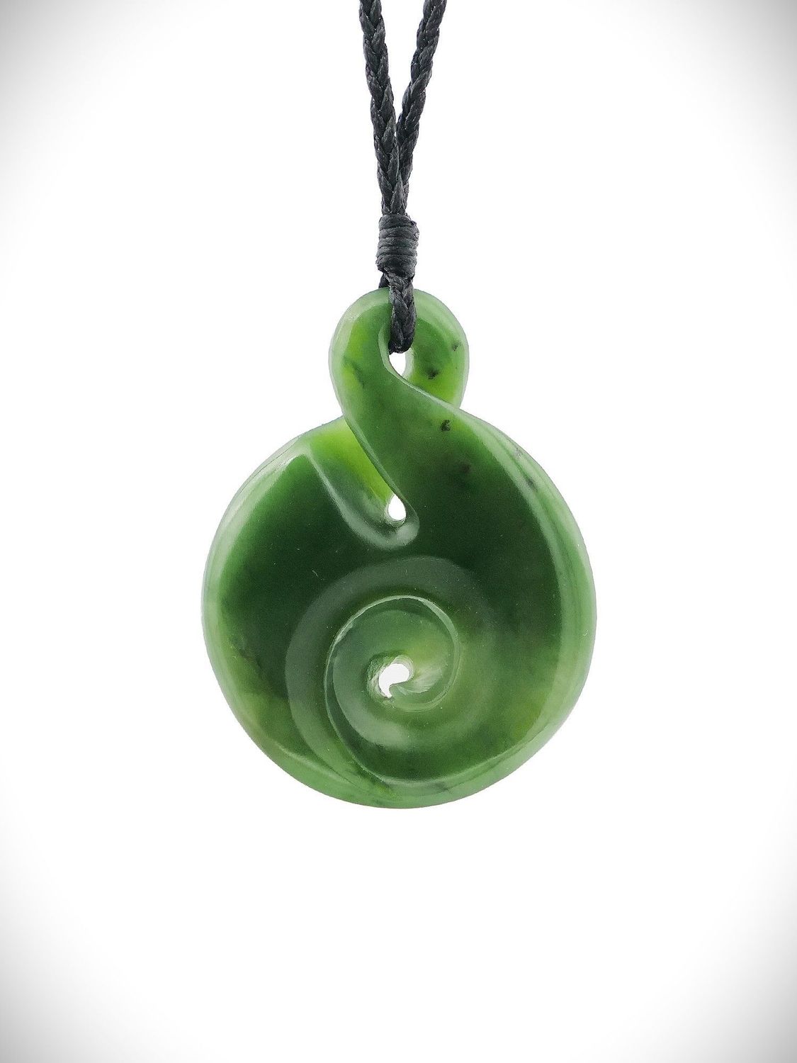 Moko Pounamu Single Pikorua (Twist) Genuine NZ Kawakawa Greenstone - Weraiti Moko Pounamu Single Pikorua (Twist) Genuine NZ Kawakawa Greenstone - Weraiti