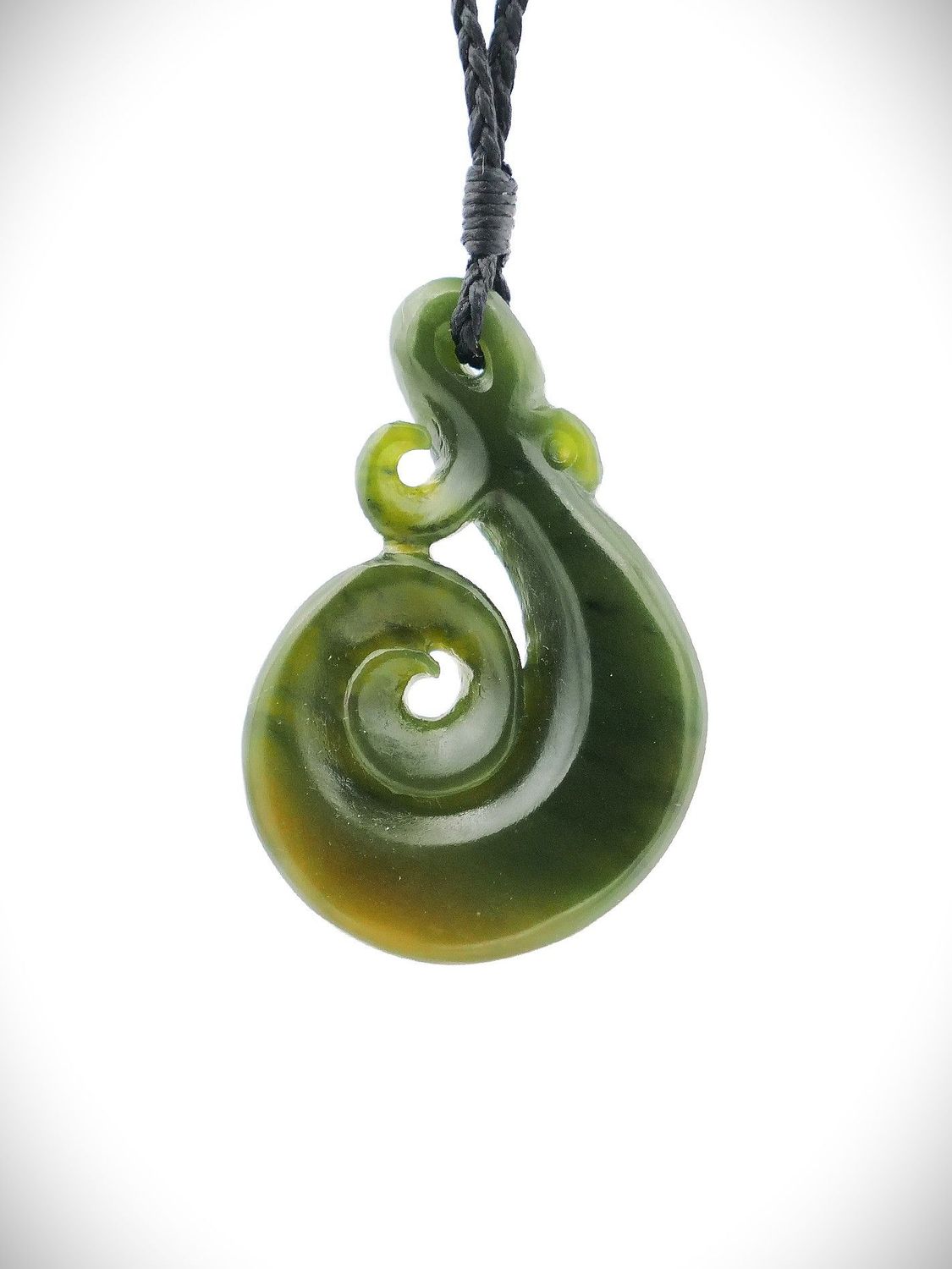 Moko Pounamu Manaia NZ Genuine Kawakawa Greenstone - Otautu