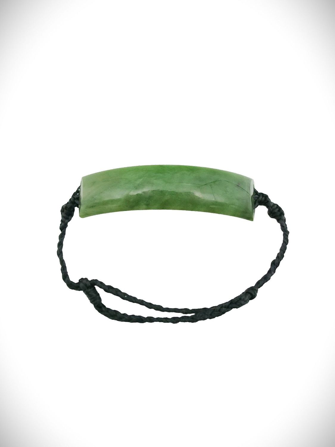 Moko Pounamu Adjustable Curved Bracelet NZ Genuine Marsden Flower Greenstone - Paranui