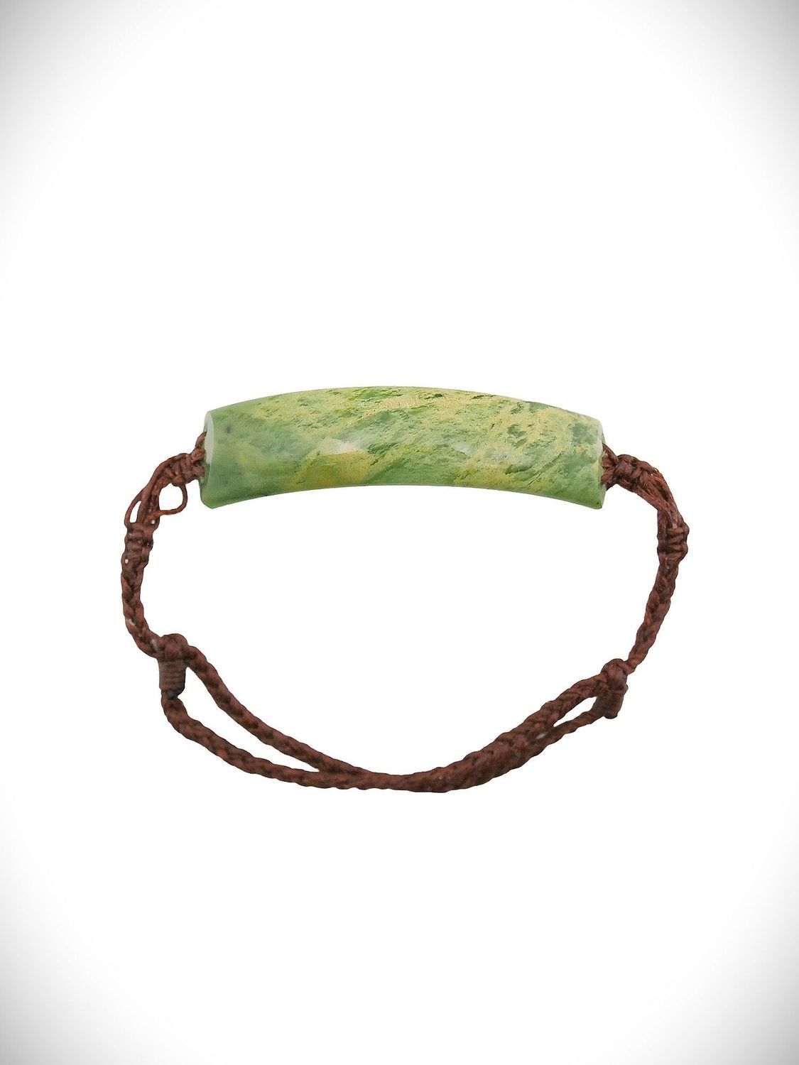 Moko Pounamu Adjustable Curved Bracelet NZ Genuine Marsden Flower Greenstone - Kenana