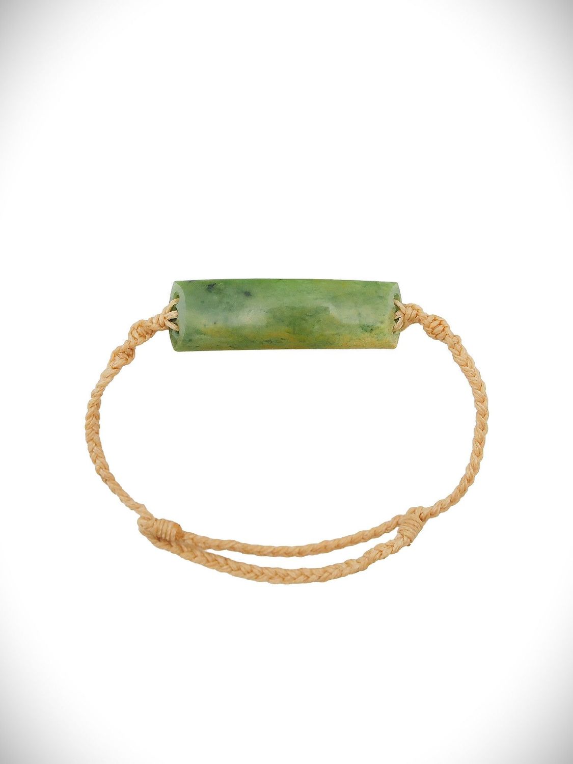 Moko Pounamu Adjustable Curved Bracelet NZ Genuine Marsden Flower Greenstone - Kaingaroa