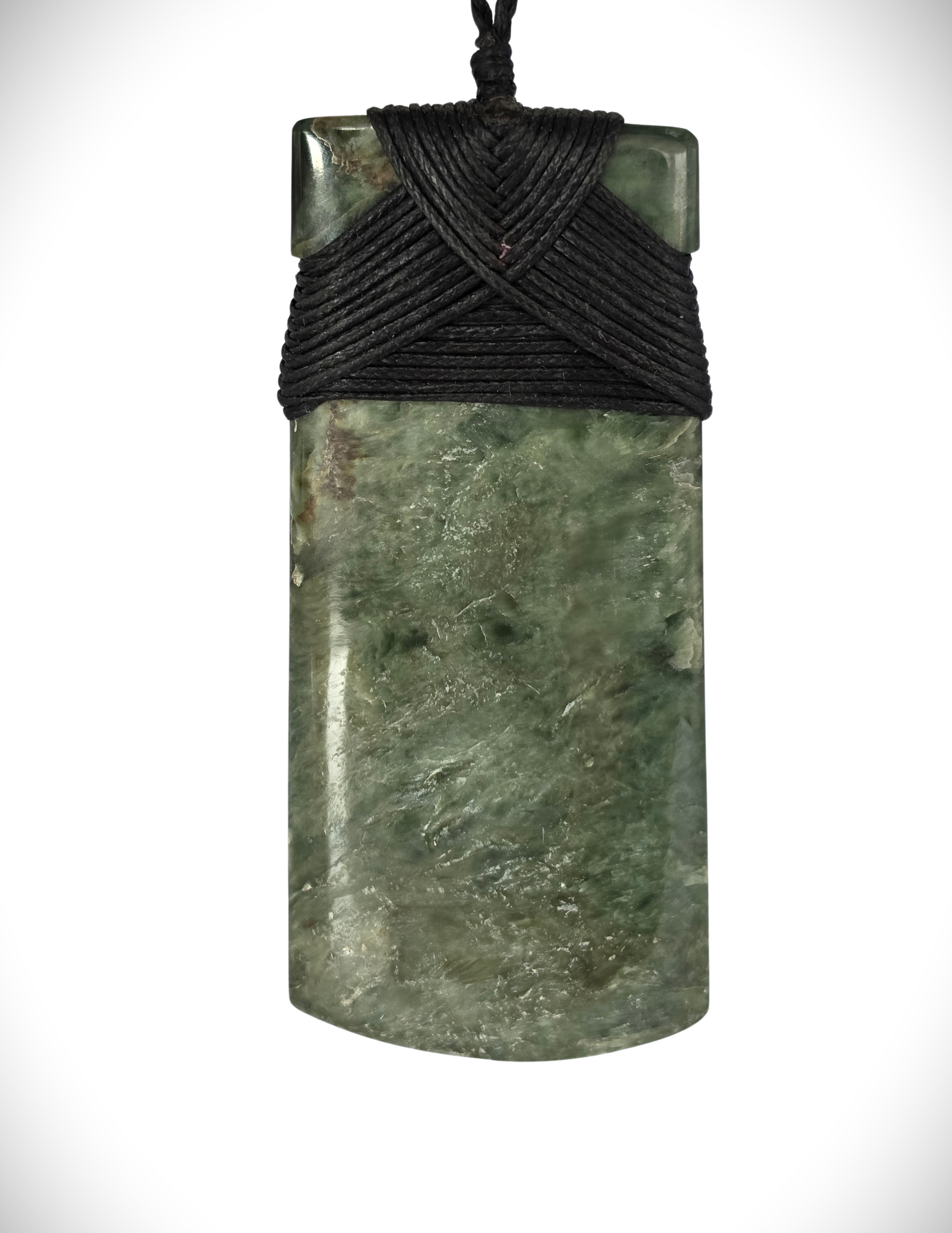 Moko Pounamu Toki with Koru NZ Genuine Hapopo Greenstone -Mangaohane