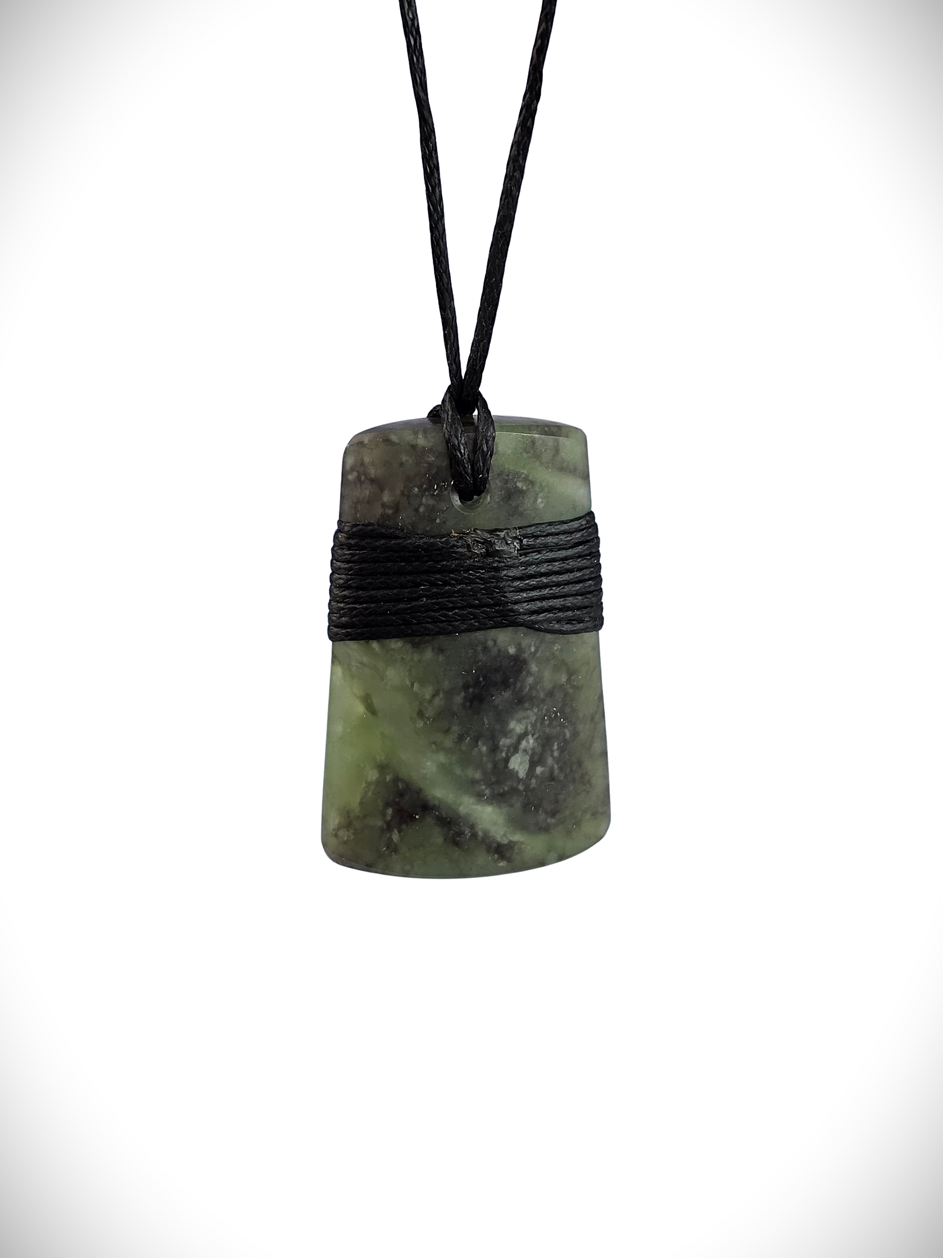 Moko Pounamu Toki with Koru NZ Genuine Hapopo Greenstone - Aorere