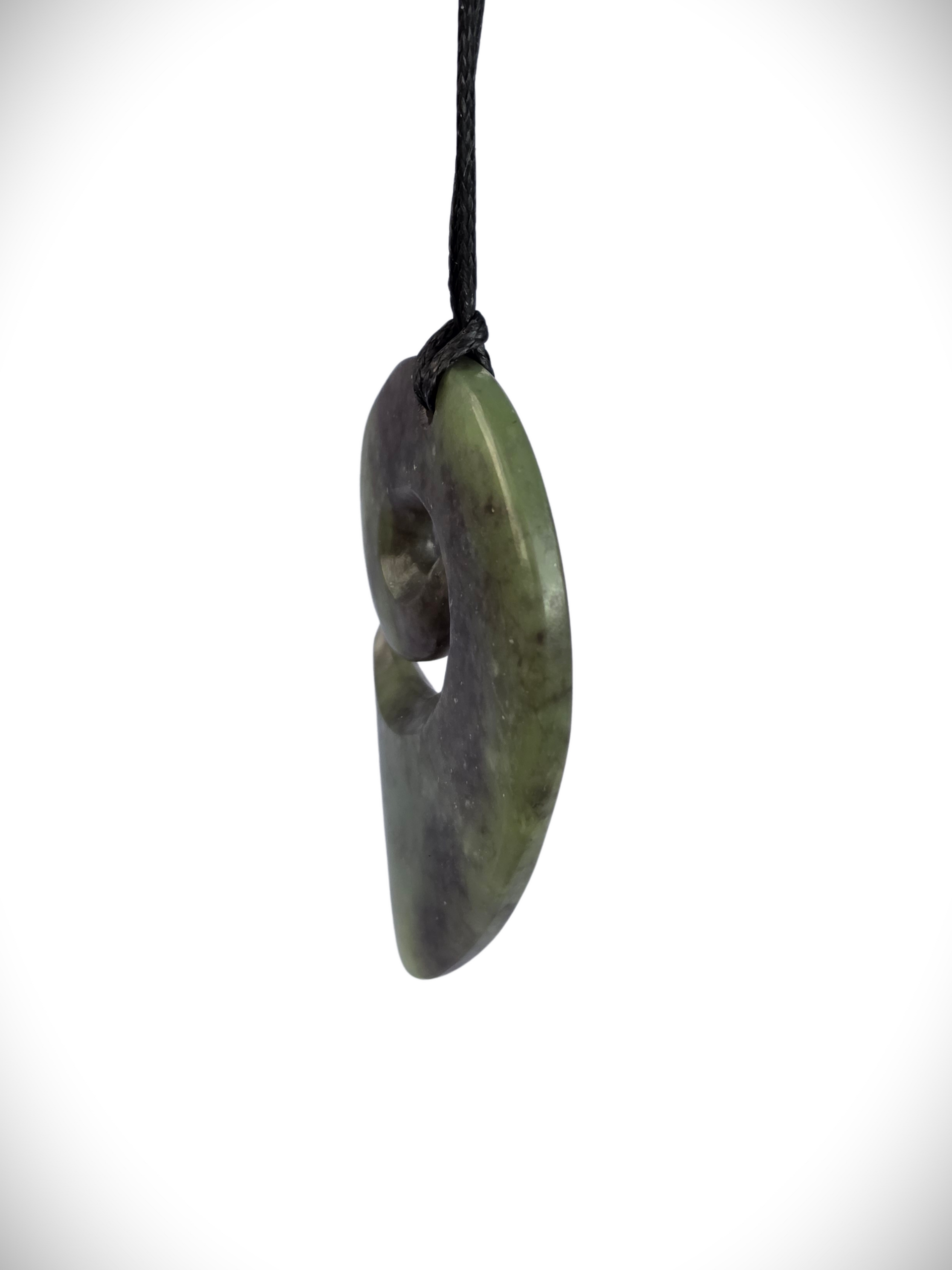 Moko Pounamu Piko NZ Genuine Hapopo Greenstone - Aparangi