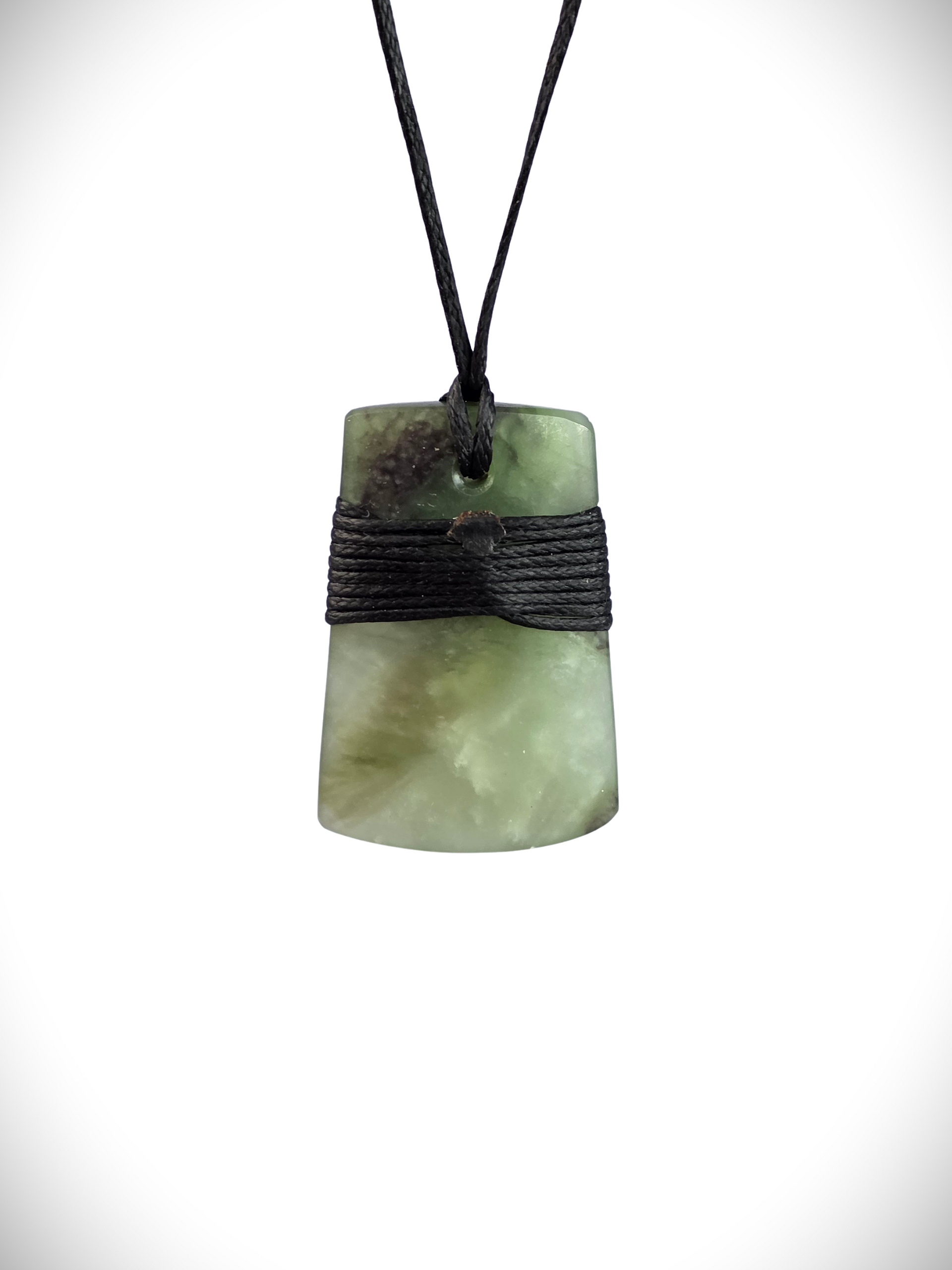 Moko Pounamu Toki with Koru NZ Genuine Hapopo Greenstone - Aparangi