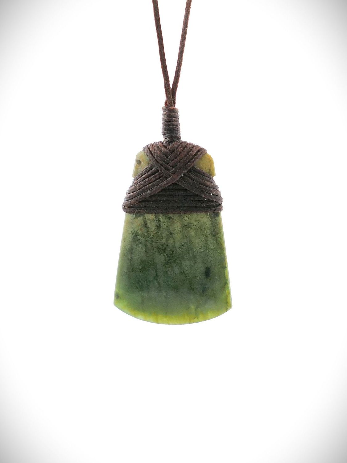 Moko Pounamu Toki Genuine NZ Kawakawa Flower Greenstone - Waiare