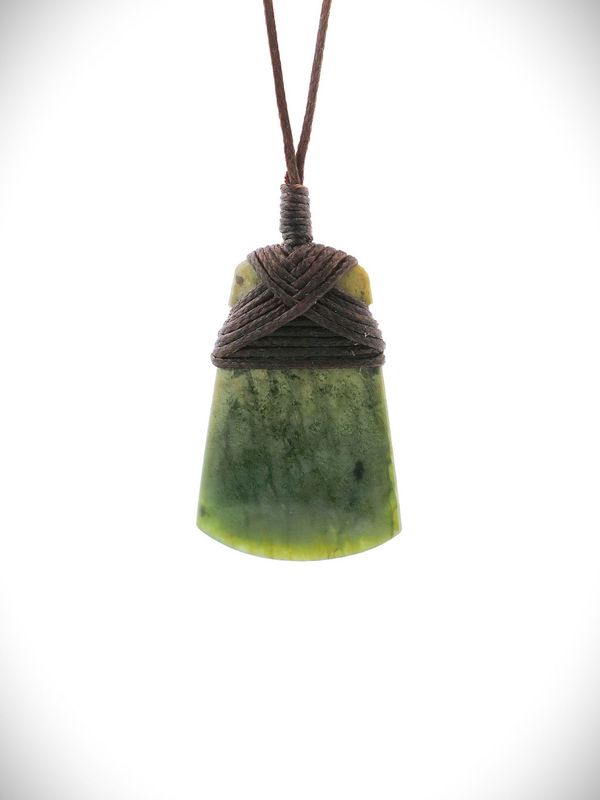 Moko Pounamu Toki Genuine NZ Kawakawa Flower Greenstone - Waiare Moko Pounamu Toki Genuine NZ Kawakawa Flower Greenstone - Waiare