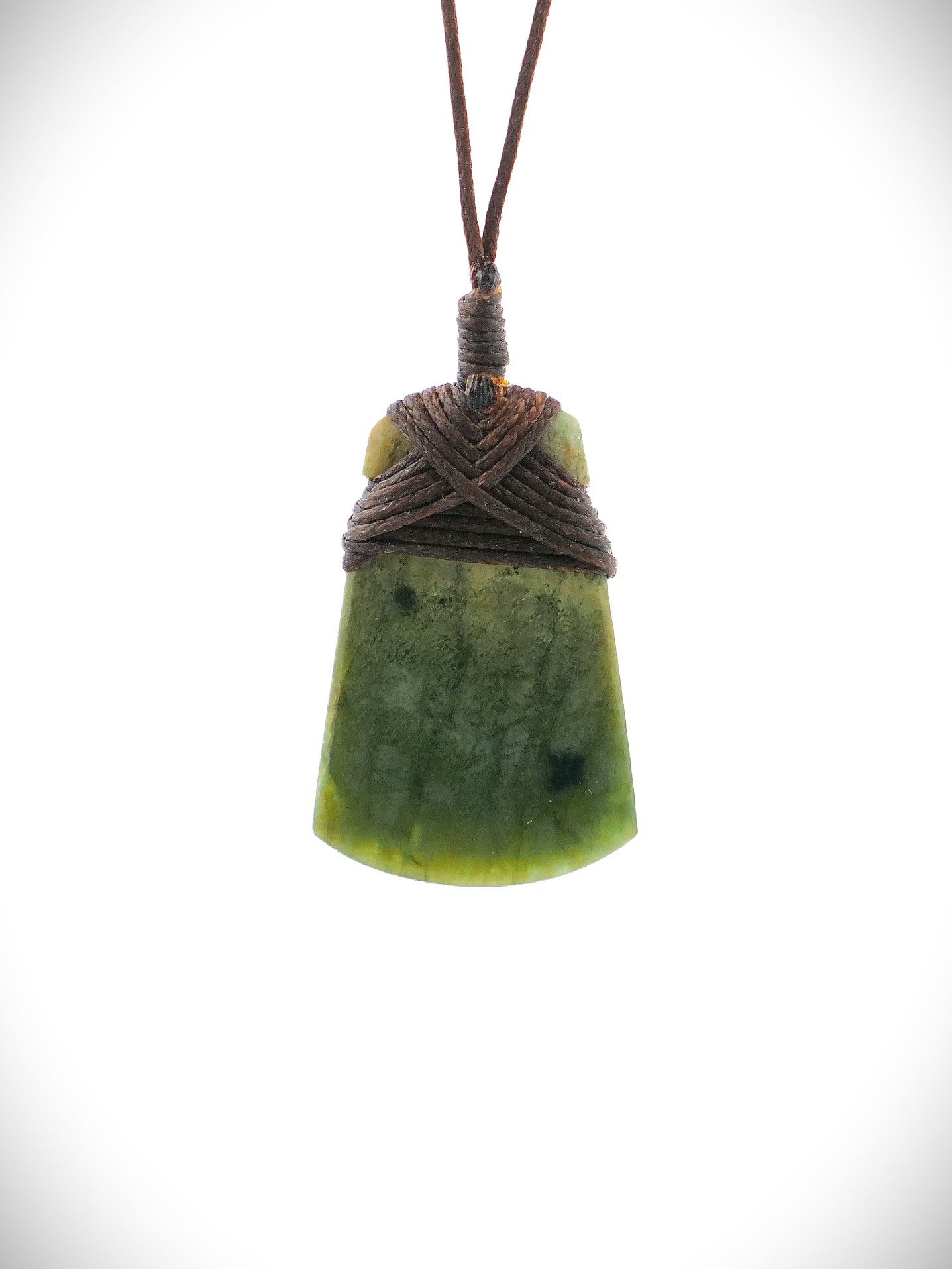 Moko Pounamu Toki Genuine NZ Kawakawa Flower Greenstone - Waiare