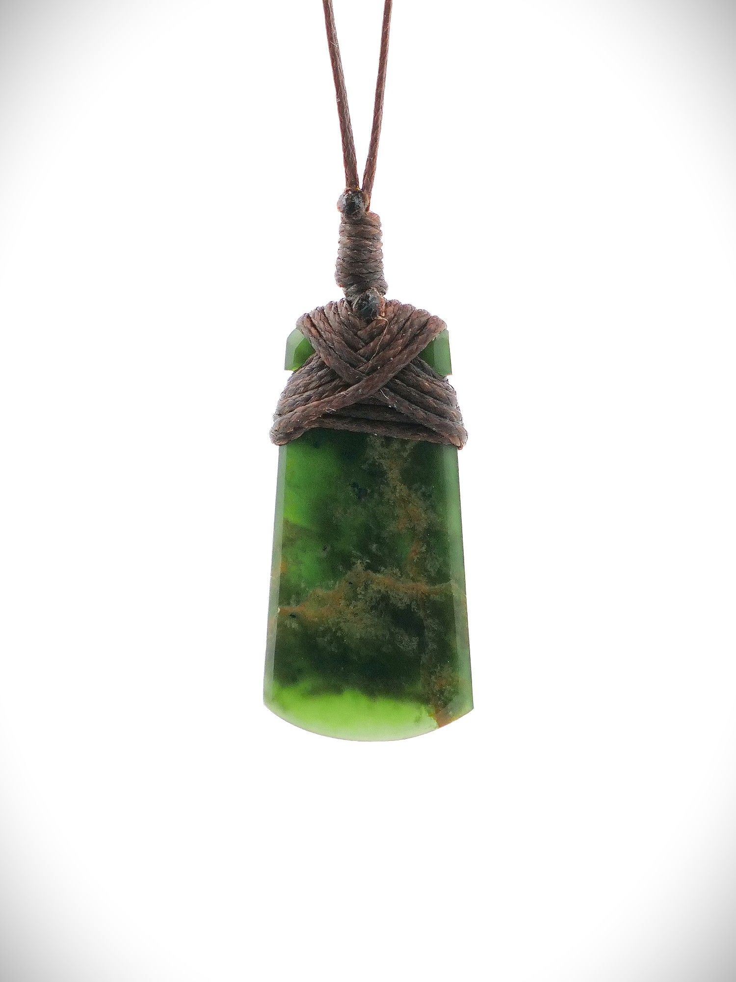 Moko Pounamu Toki Genuine NZ Kawakawa Flower Greenstone - Rangikapiti