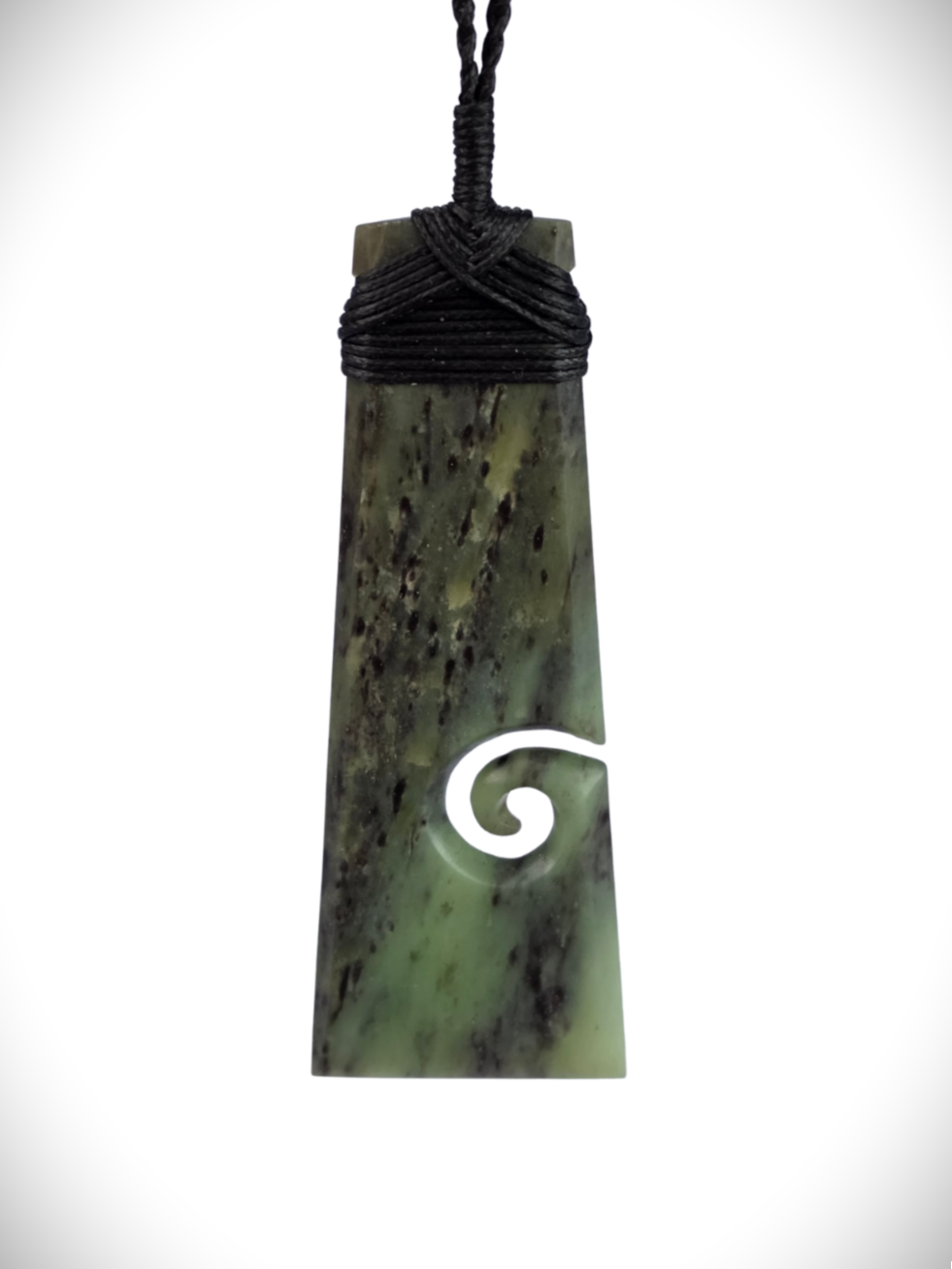 Moko Pounamu Toki Koru Genuine NZ Hapopo Greenstone - Kawau Moko Pounamu Toki Koru Genuine NZ Hapopo Greenstone - Kawau