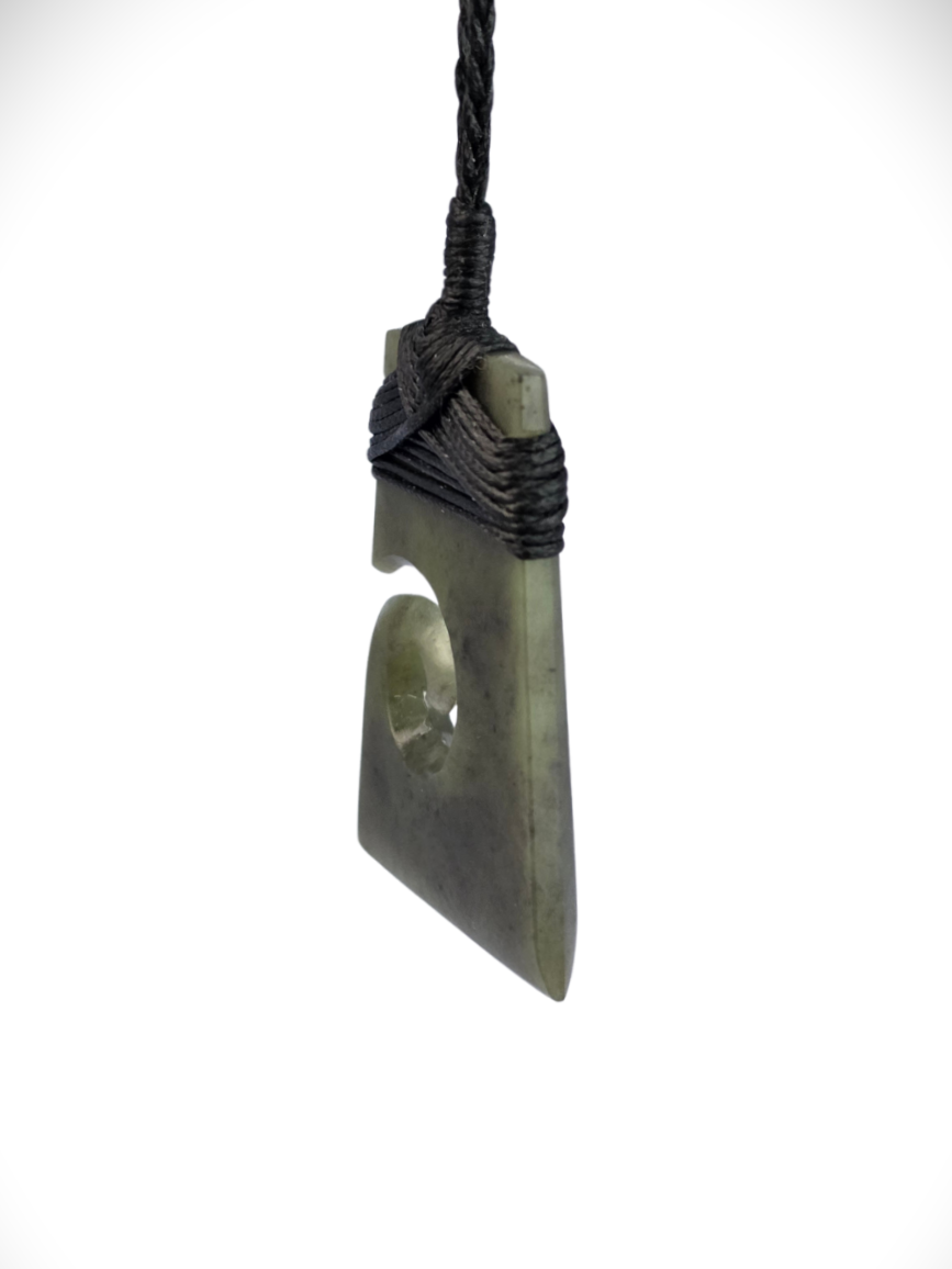 Moko Pounamu Toki Koru Genuine NZ Hapopo Greenstone - Ruahine