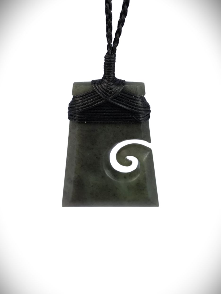 Moko Pounamu Toki Koru Genuine NZ Hapopo Greenstone - Ruahine Moko Pounamu Toki Koru Genuine NZ Hapopo Greenstone - Ruahine